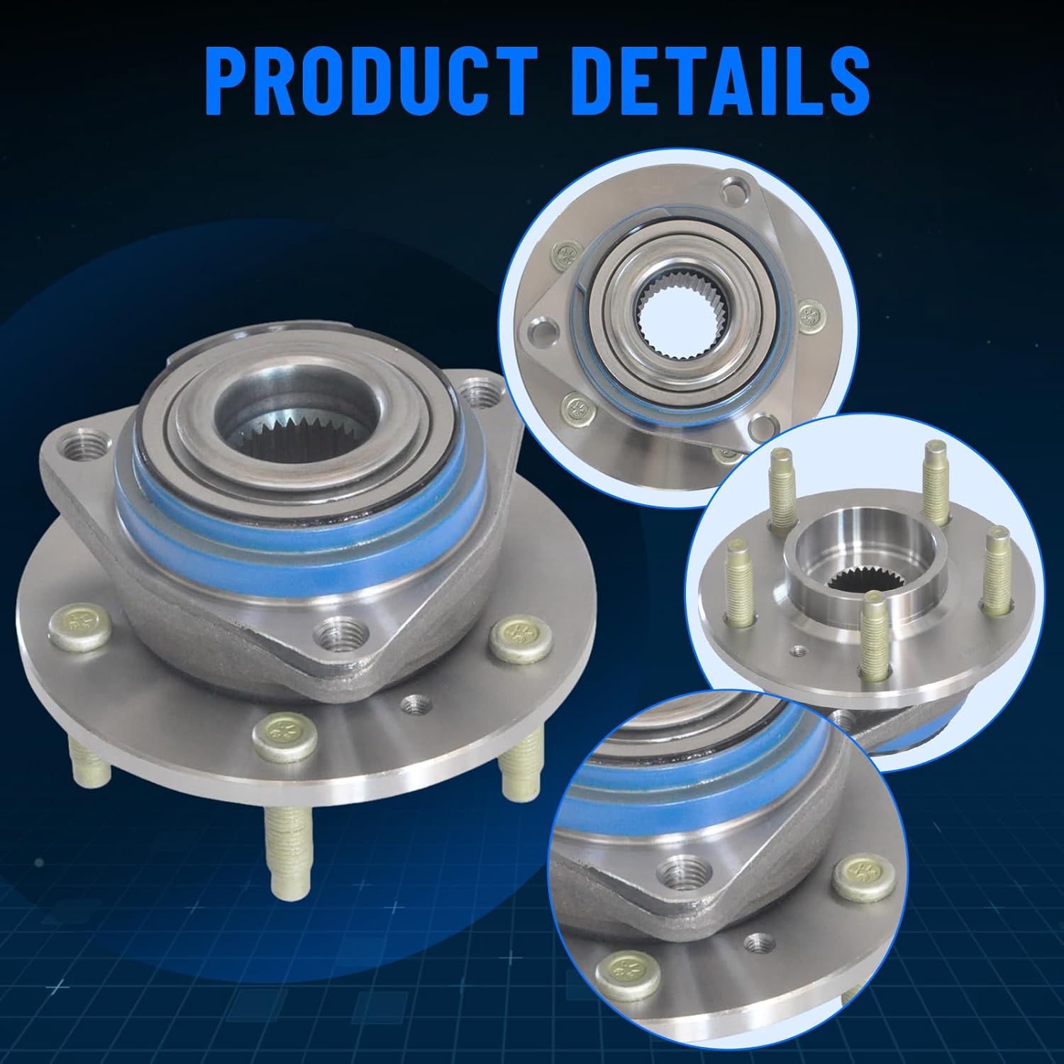 1PC 513160 Front Left/Right Wheel Hub and Bearing Assembly Non-ABS for Chevy/Buick/Pontiac 2003-2008