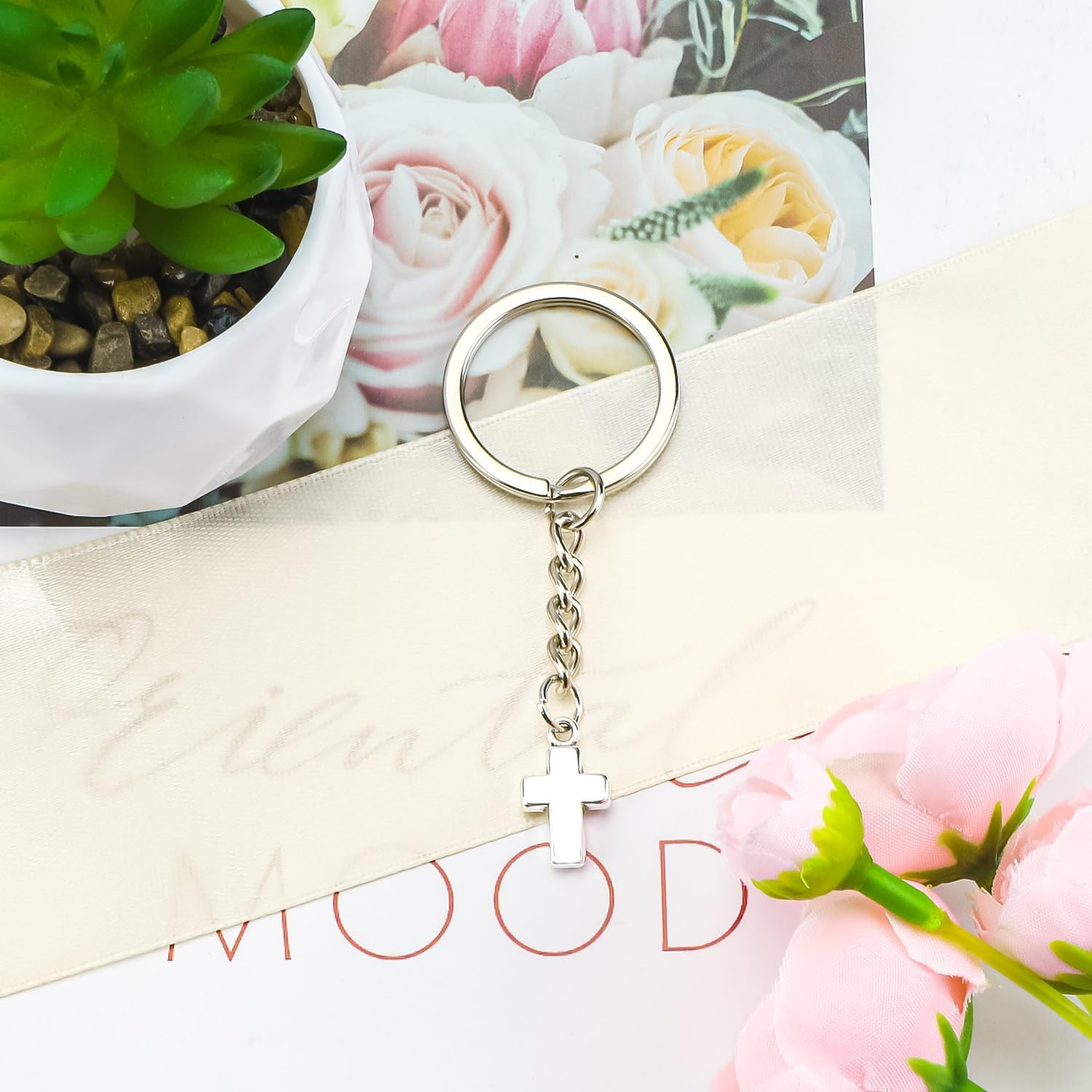 Cross Keychains Christian Inspirational Keychain Bible Verse Keychains Sunday Accessories Christians Keyring - Image 5