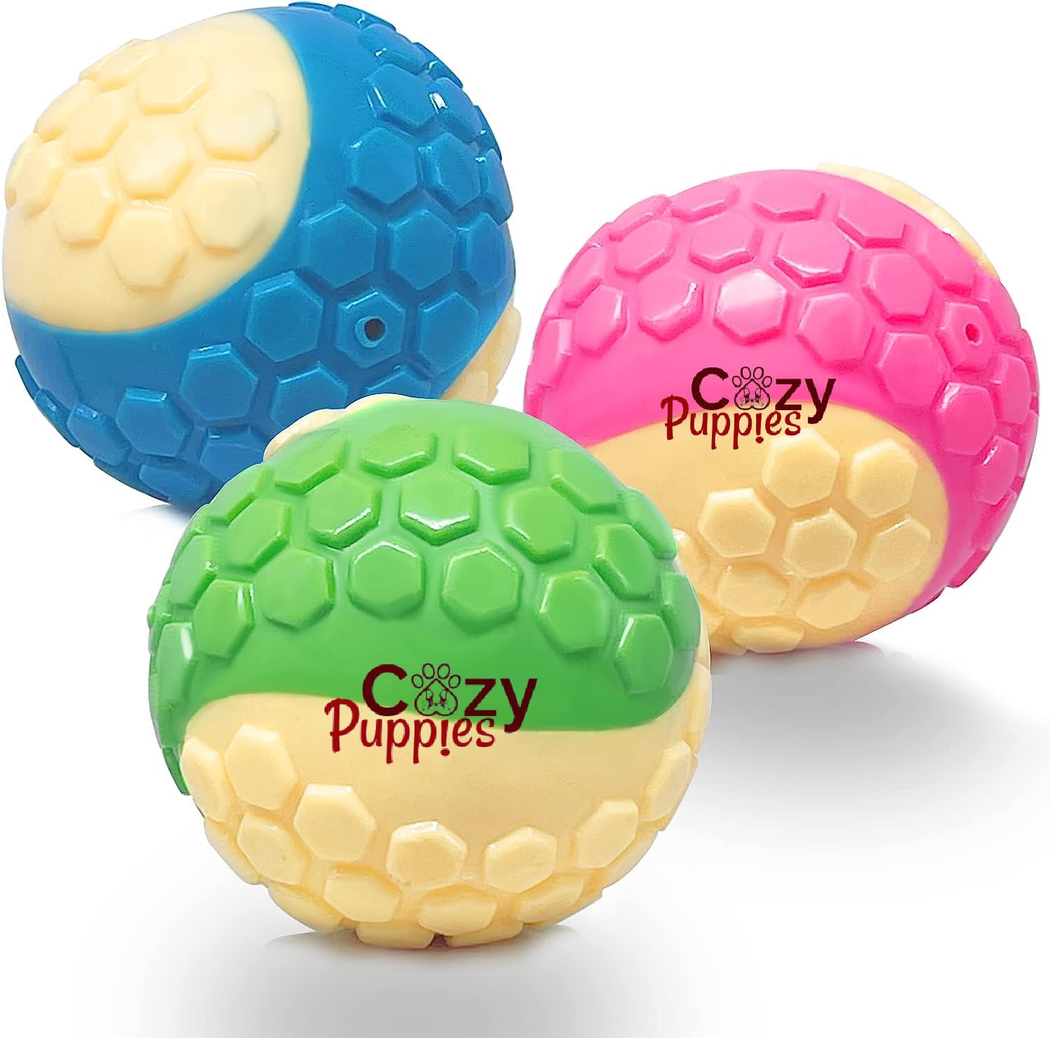 Cozy Puppies 2.5 Inch Squeaky Dog Ball, Puppy Teeth Cleaning Toys, Interactive Chew Indestructible Dog Toys (Color May Vary) (Pack of 2) (B0CBCHKT27) Amazon Price History, Amazon Price Tracker