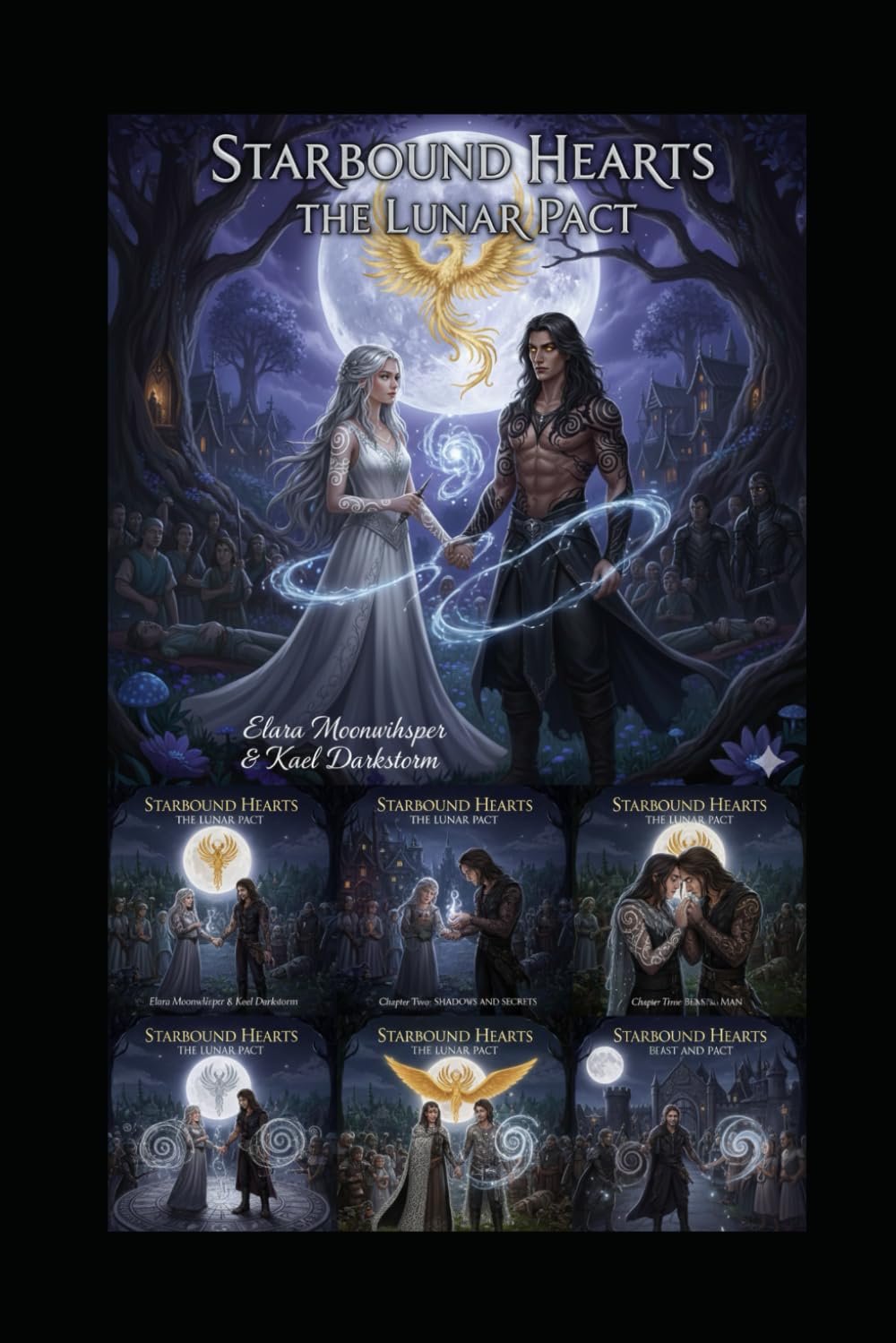 Starbound Hearts: The Lunar Pact: Embark on a magical journey where forbidden love and celestial powers intertwine. Follow the healer from the moonlit forests and the rebellious prince of shadow clan