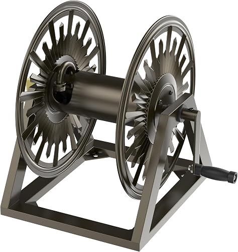 GOFORWILD Wall/Floor Mount Hose Reel, Holds 200-Feet of 5/8-Inch Hose