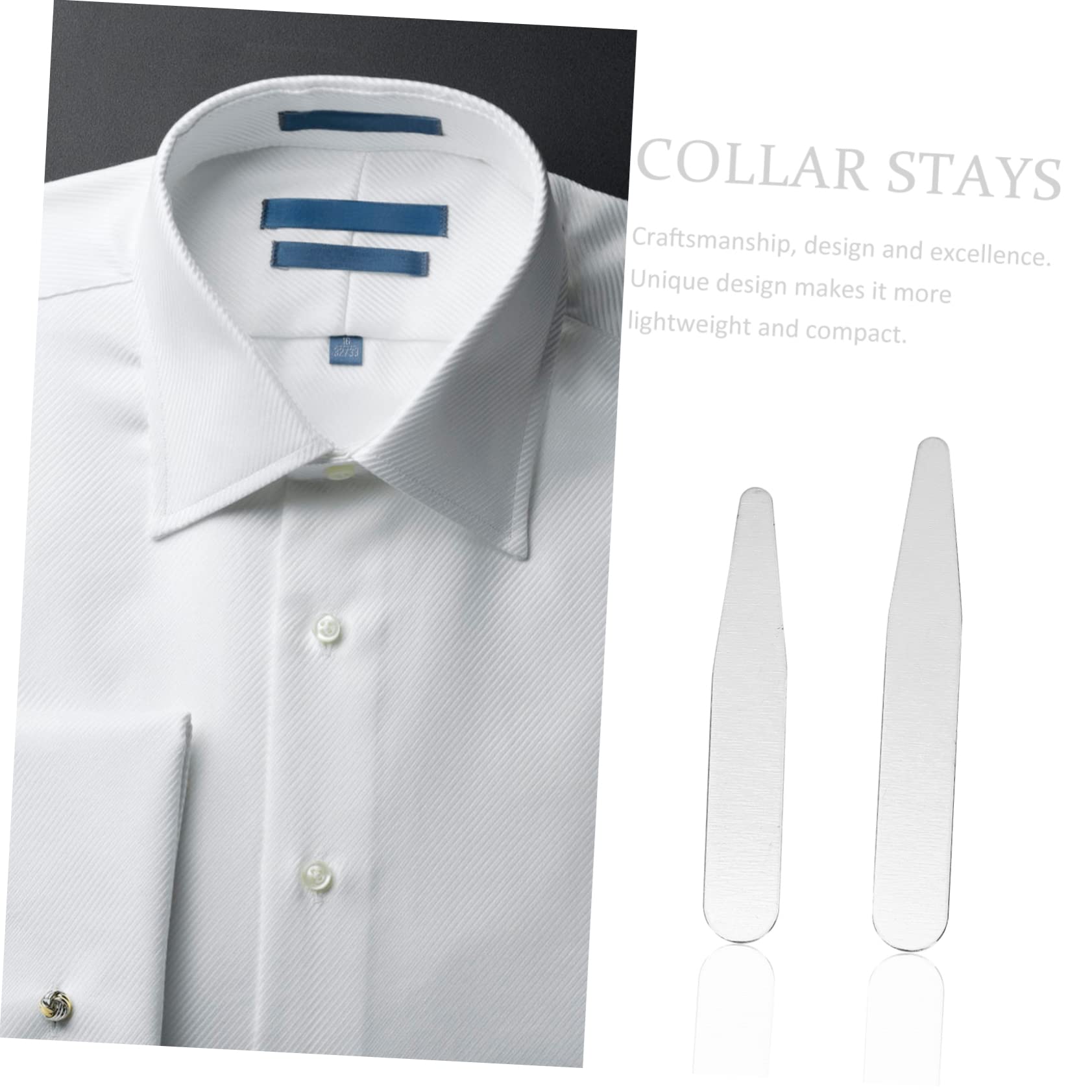 80piezas Collar Stays Metálicos Para Camisas De Hombre De Inoxidable Para Soporte De Cuello Prevención De Arrugas y Estilo Elegante Pack De Unidades
