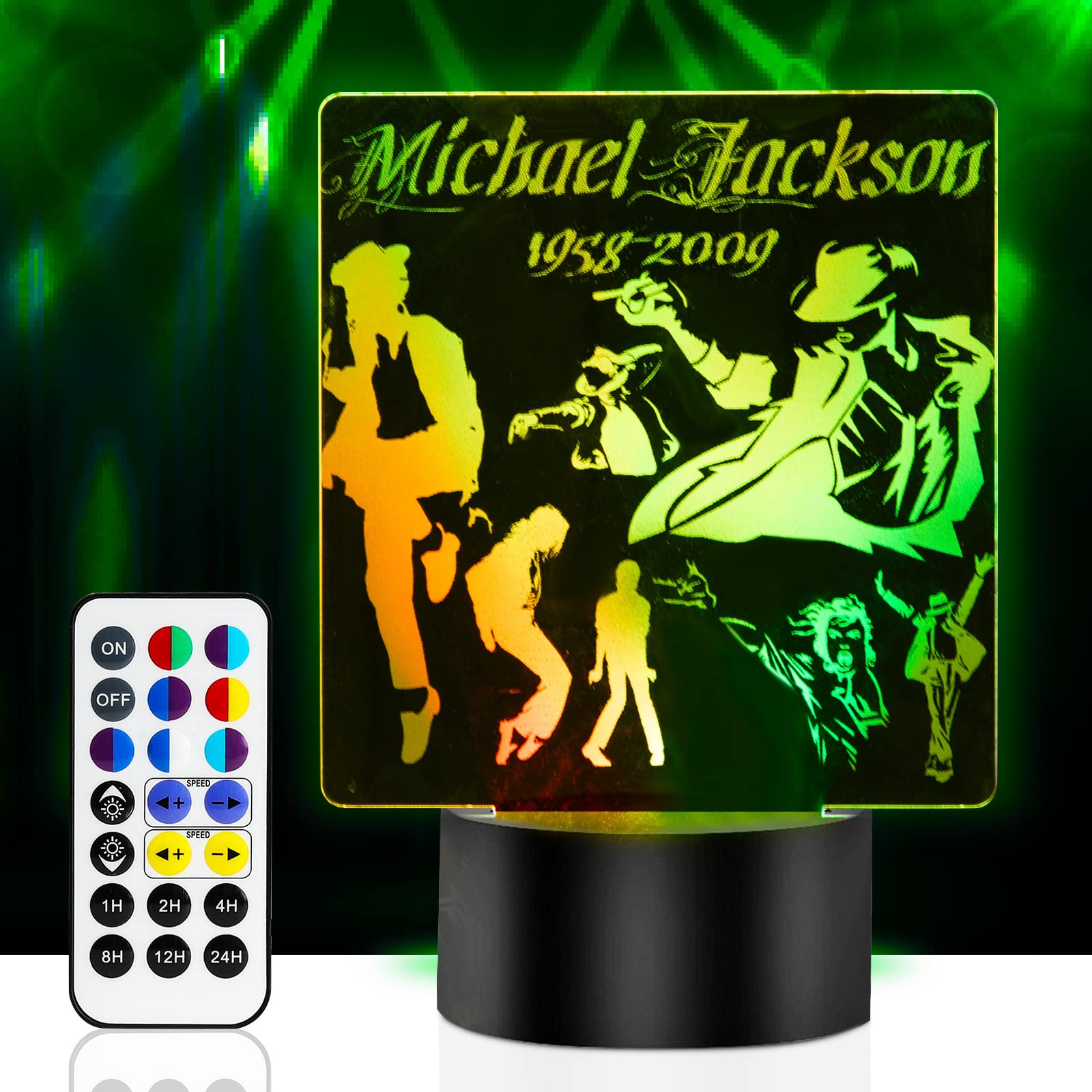 peotue 3D Night Light Christmas Birthday Gift 14 Color Changing Bedroom Decoration Table Lamp with Remote