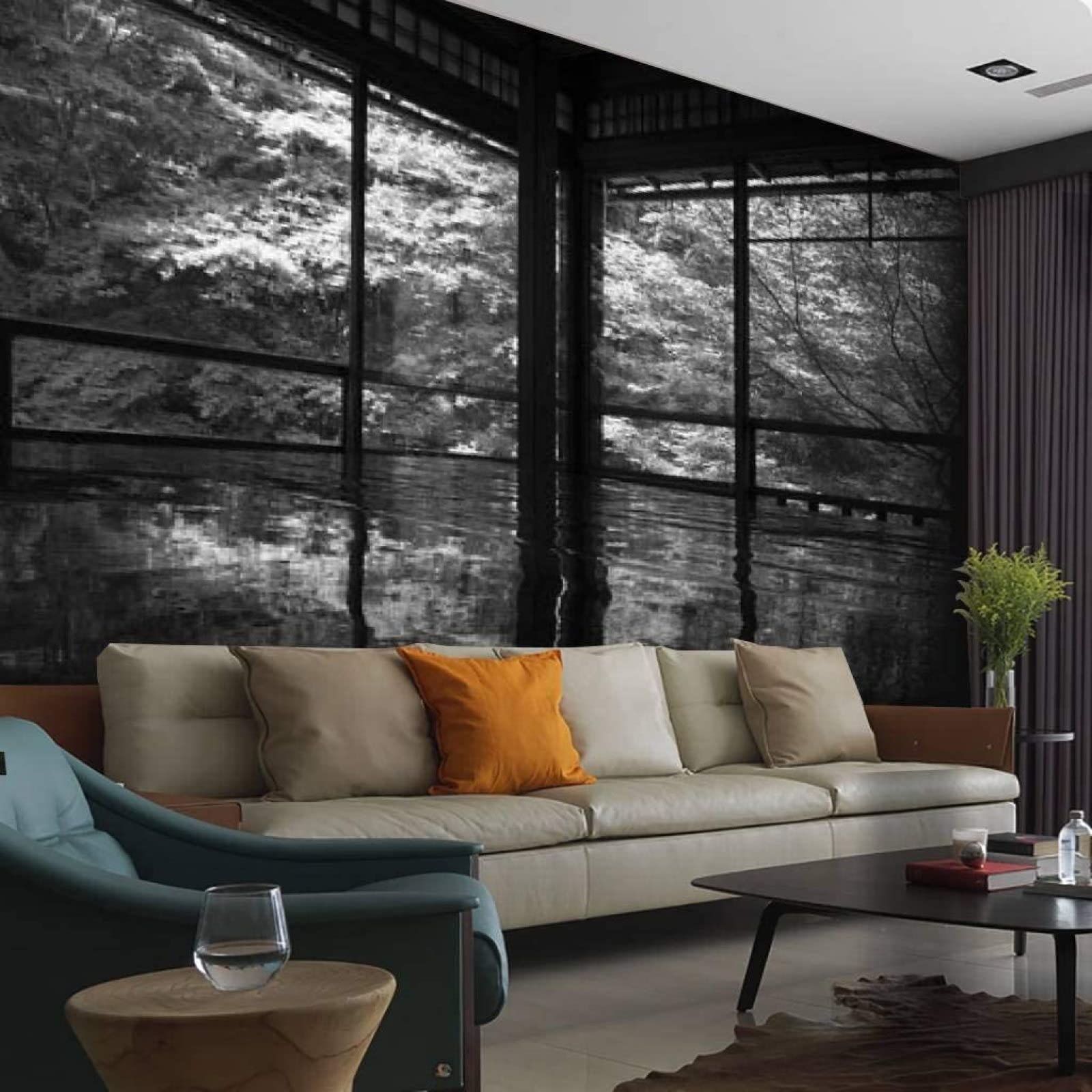 Carta Da Parati 3D Paesaggio In Bianco E Nero Carta Da Parati Camera Letto Moderna Fotomurali 3D Gigante Murale Decorazione