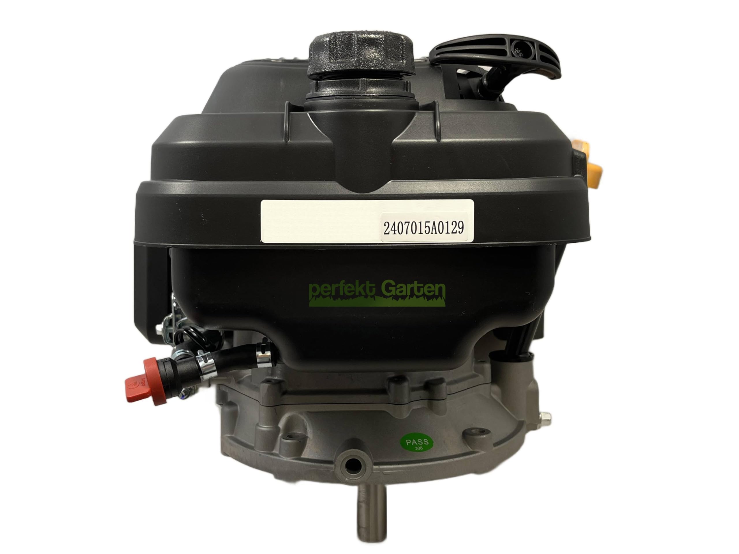 Motor de cortacésped de arranque de retroceso Zongshen XP200A de 196 cc y 6,5 CV de perfektGarten 22,2 mm / 80 mm + aceite