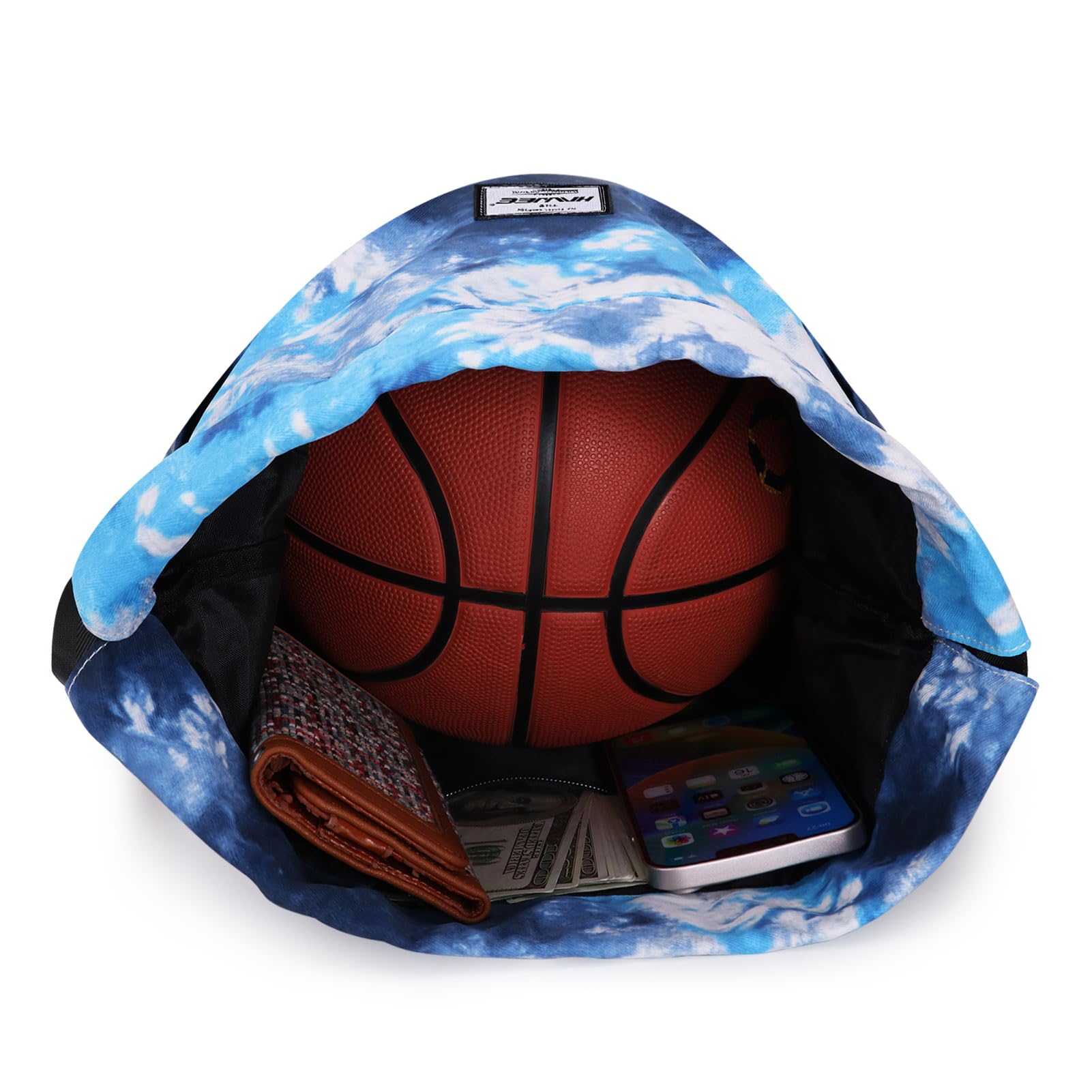 Impermeable Casual Mochila con Cordón Grande Deporte Bolso de Gimnasia Mochila de Cuerda Unisex para Mujer Hombre Vida Cotidiana Aire Libre Yoga Escuela Playa Nadar — view 6