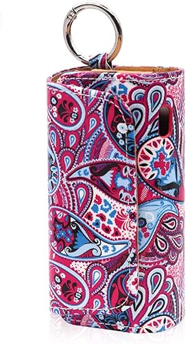 EPMANN Funda protectora de cuero floral con tapa para Iqos 3 DVD color rosa