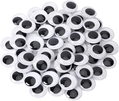 PETKNOWS 120 Pcs 20mm Large Googly Eyes Self Adhesive Craft Wiggle Eyes