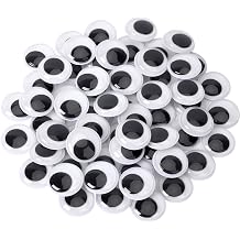 PETKNOWS 120 Pieces Wiggle Eyes Self Adhesive Craft Sticker Eyes Black White Googly Eyes for DIY Crafts Decoration 20mm