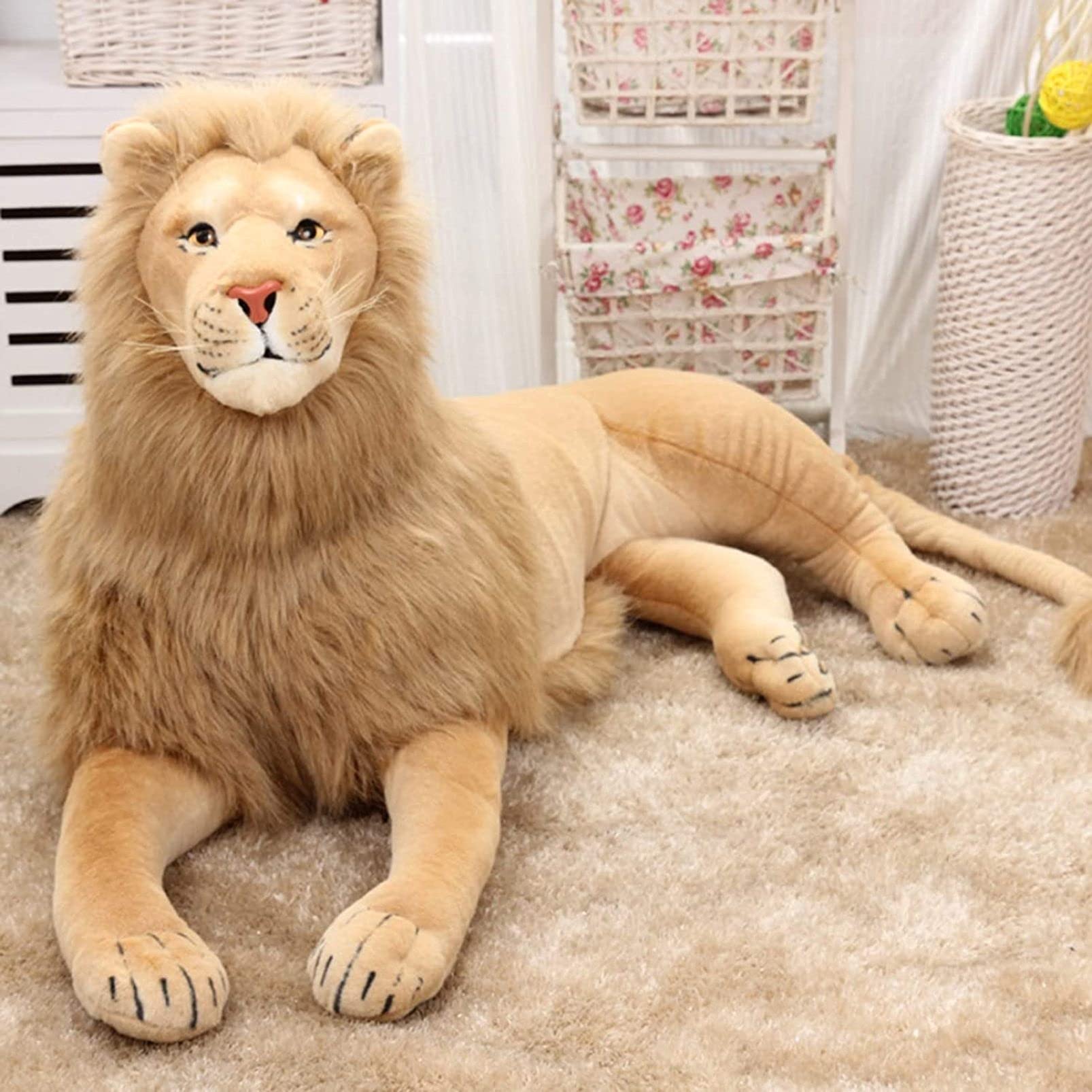 Amazon.co.jp: ライオン ぬいぐるみ リアル 獅子 70cmタイガー Amazon.co.jp: ライオン ぬいぐるみ リアル 獅子 70cmタイガー