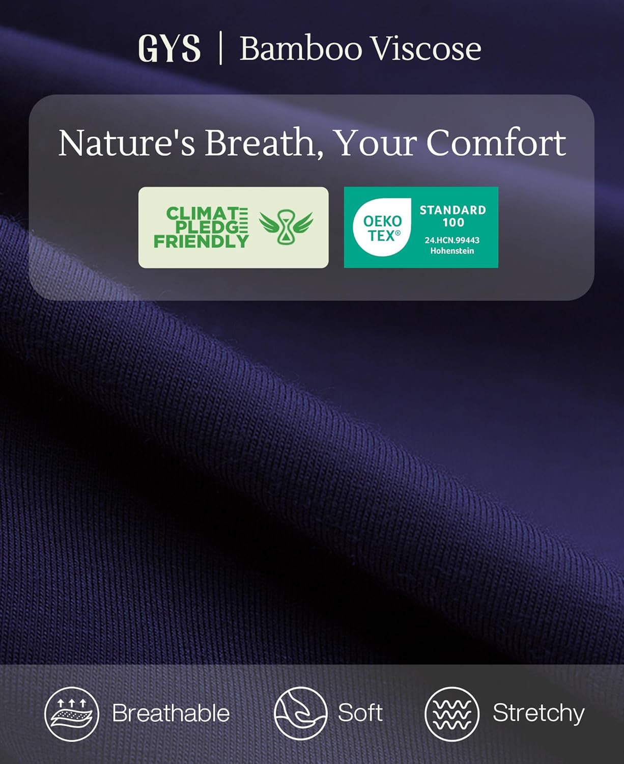 GYS Women's Nightgowns Bamboo Viscose Soft and Comfy Long Sleeve Pajama Dress - Image 6