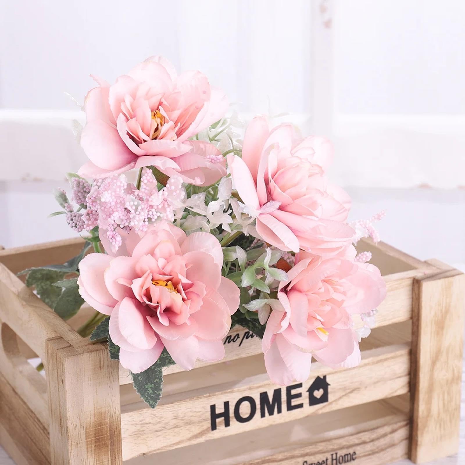 Bouquet de fleurs artificielles en soie fini les fleurs fanees decoration maison durable