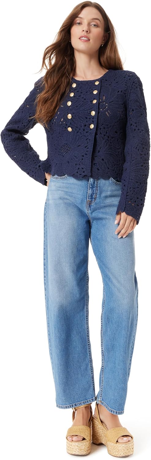 Sam Edelman Womens Fiona Double Breasted Collarless Blazer Standard - Image 2