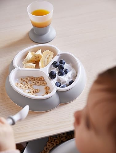 Miniatura 3 de BabyBjörn Juego de platos para bebé, 2 unidades, gris
