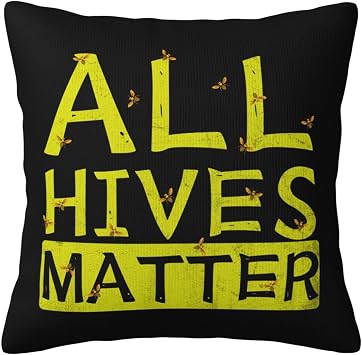 Rqwaaed Beekeeper Beekeeping All Hives Matter Soft Comfortable Double Sided Plush Pillow Case with Strong Home Practicality 18 X 18 in