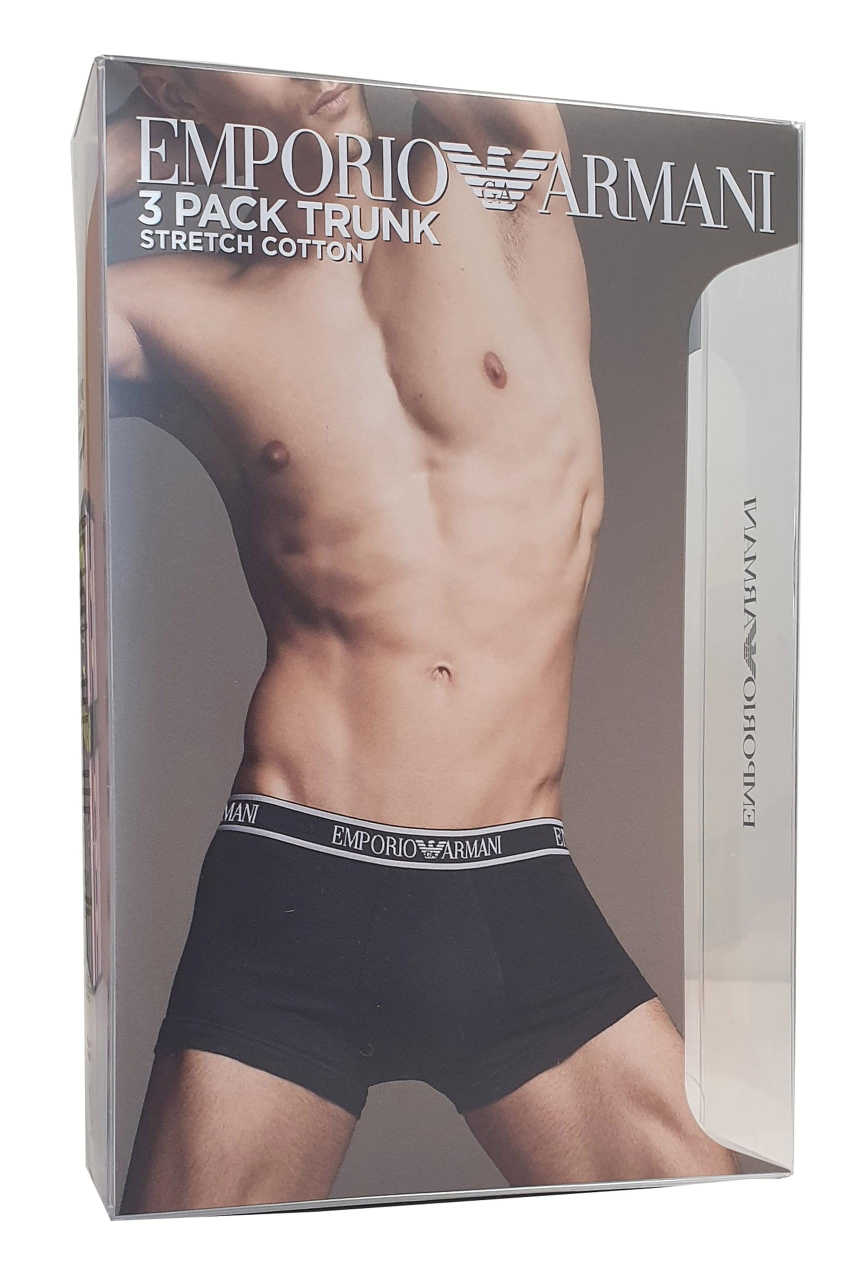 Emporio Armani 3-Pack Trunk Bañadores Ajustados para Hombre Hombre (Pack de 1)