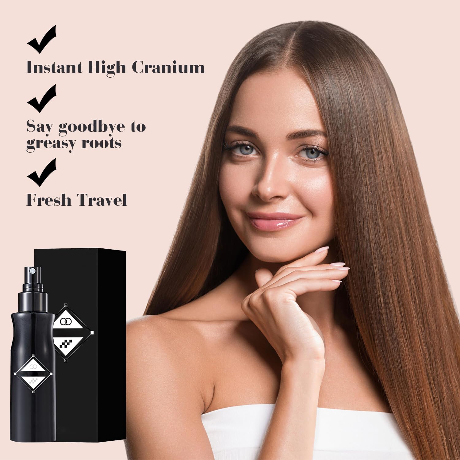 Moutew Dry Hair Spray: High Cranial Fluffing Volumizing Styling Spray, No-Wash Fluffy Spray for Women & Men (2Pcs)