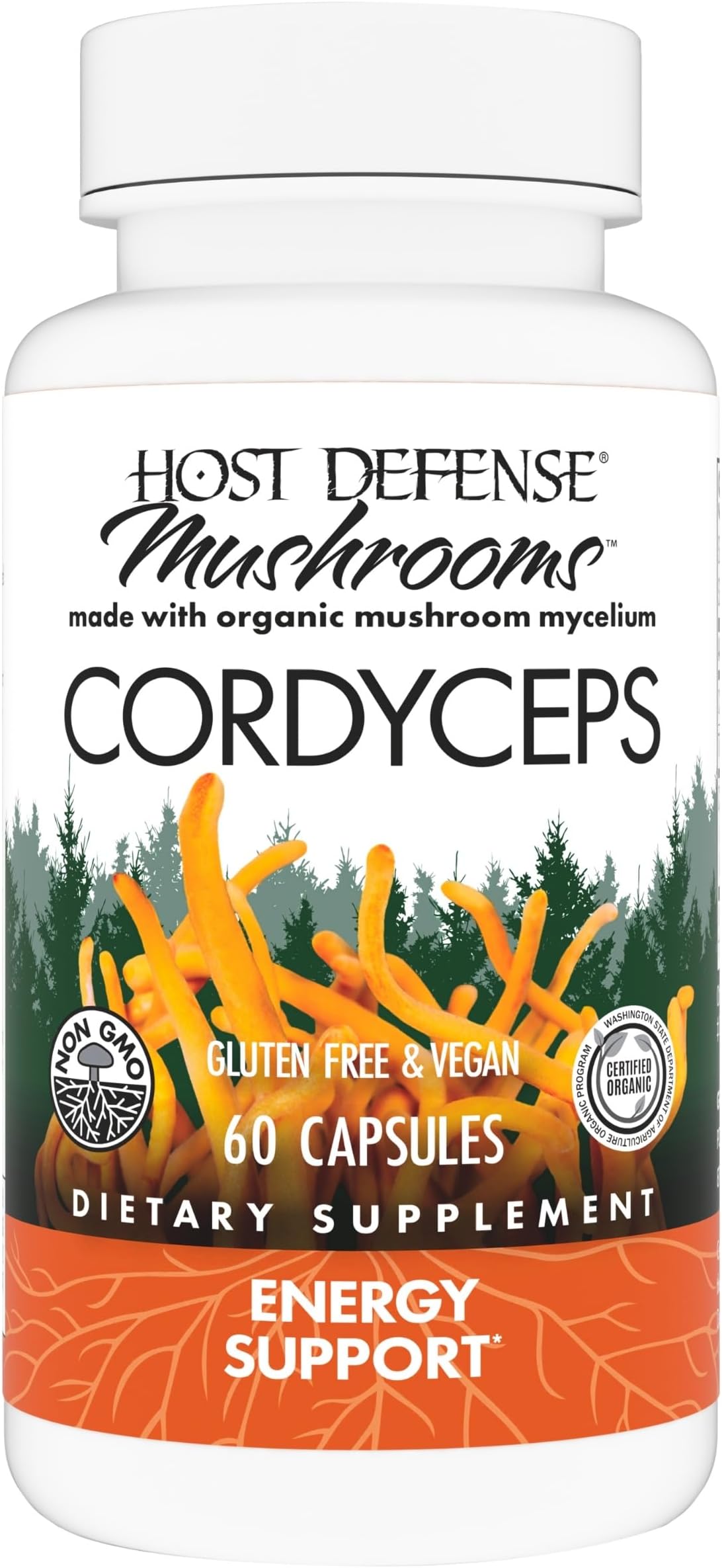 Cordyceps Capsules - Immune & Energy Support Supplement - Kidney Health Supplement with Cordyceps - Fitness Support Supplement to Aid Oxygen Uptake - 60 Capsules (30 Servings)*