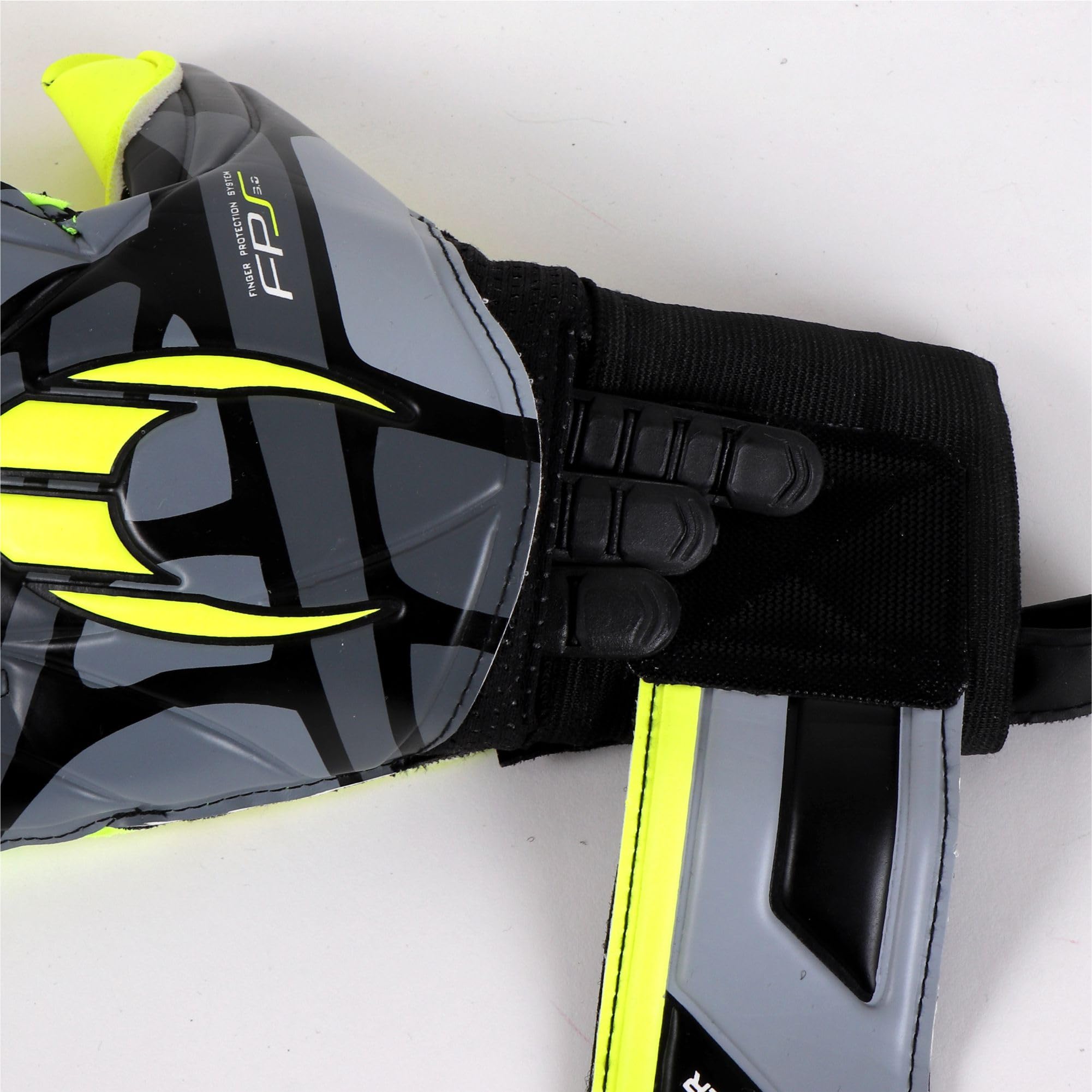 Guantes de Portero KORAZA HO Soccer con Protección Dedos Extraíbles Gris Lima