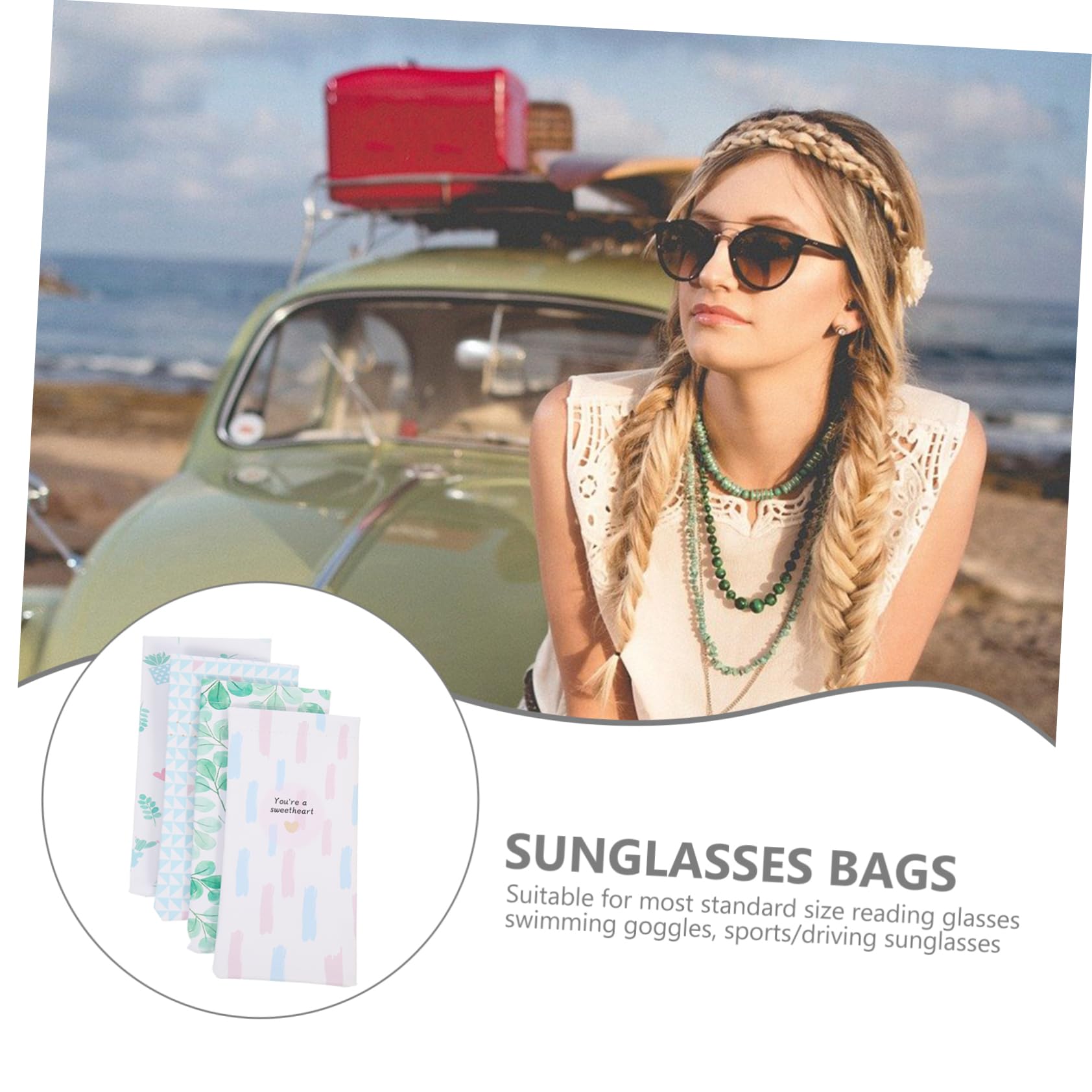 16piezas Funda Para Gafas y Lentes Estuches Portátiles De Pu Organizador De Gafas Diseño Simple y Elegante Para y Almacenamiento