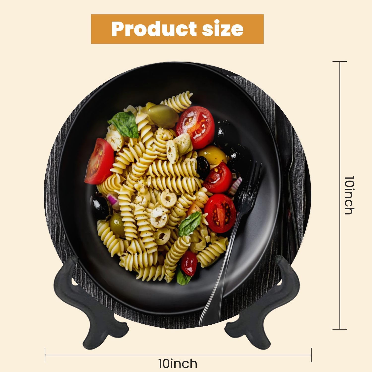Decorative Plates for Display fusilli salad mozzarella veggies bowl Gift Plates Ceramic Collections Plates Hanging Artwork for Living Dining Room Kitchen Souvenir