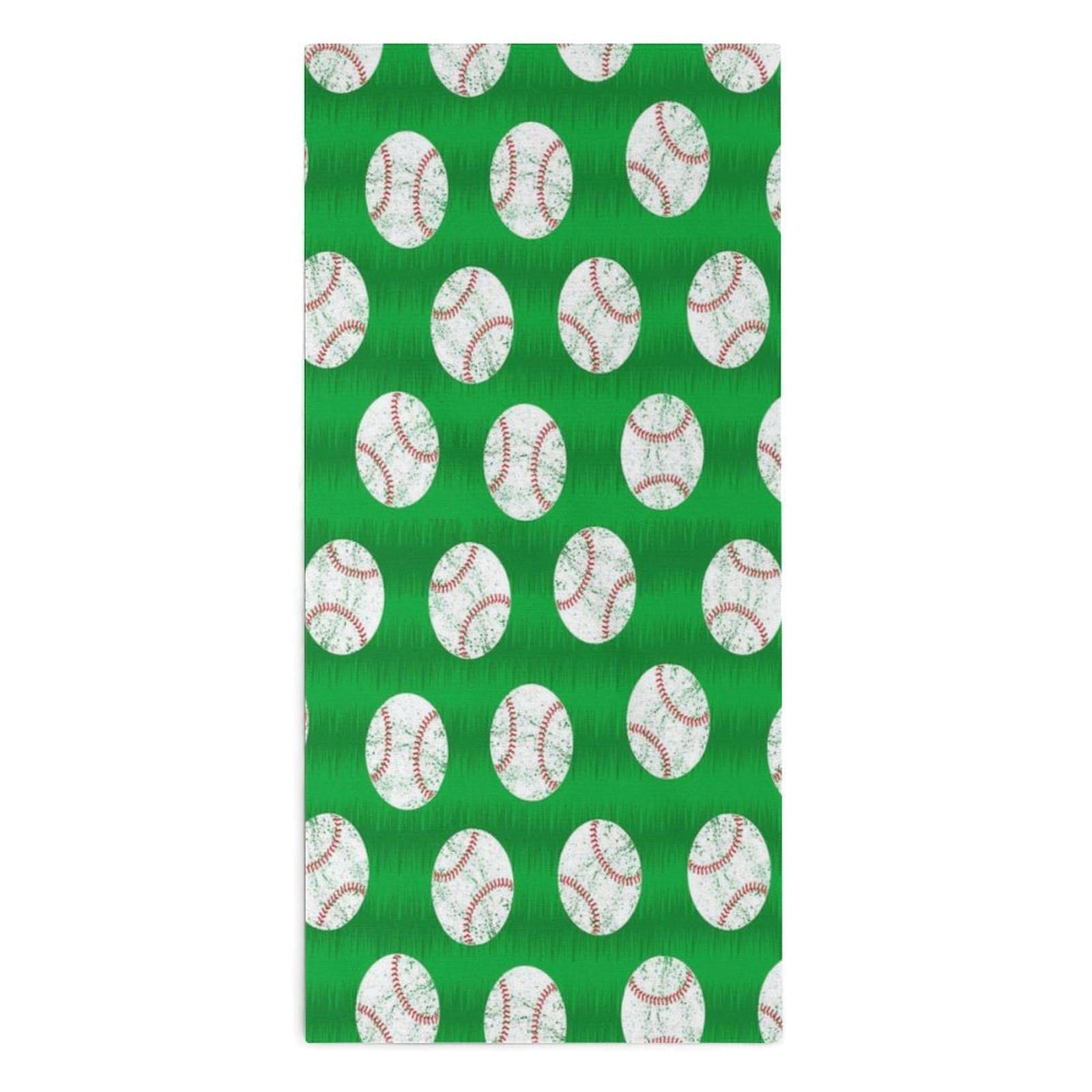 NCLQVJXZKHW Baseballs on Grass Hand Towels Soft Face Towel Gym Bathroom Travel Hotel 13"x28"