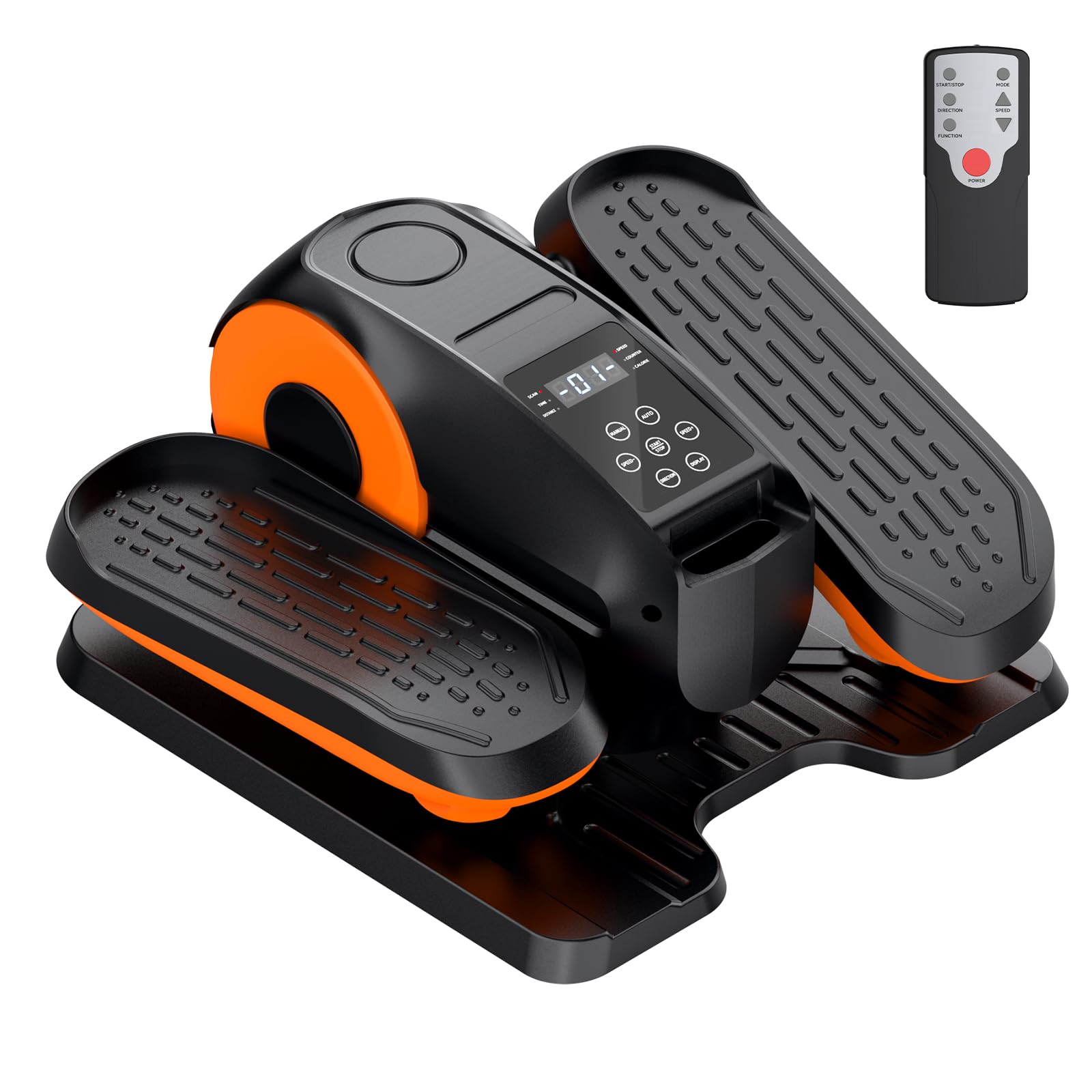 HTM Under Desk Elliptical Machine - Electric Elliptical Exerciser with 3 Auto Mo