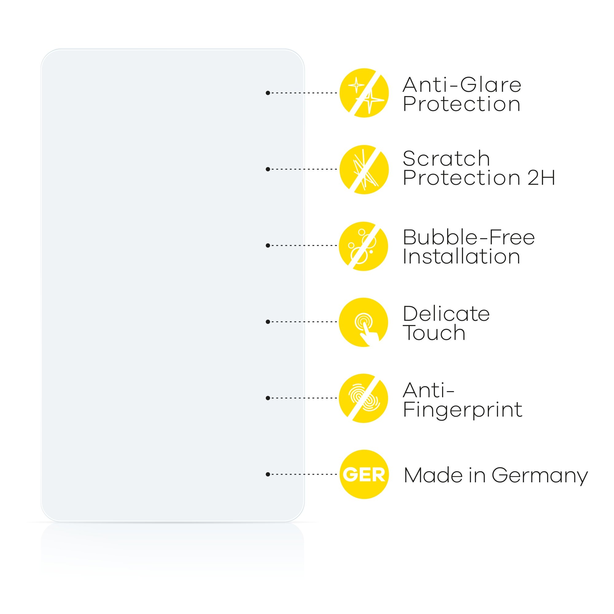 upscreen Schutzfolie für Displays 28" (71.1 cm) [594x371 mm, 16:10] | Für All-In-One PCs, Entspiegelter Displayschutz Made in Germany, Anti-Reflex Displayschutz-Folie Matt Anti-Fingerprint