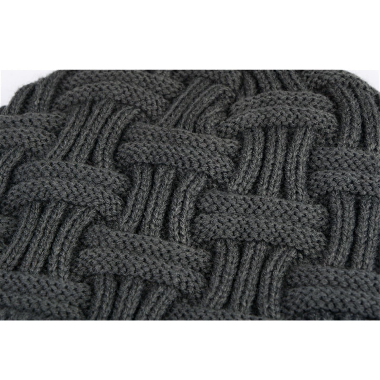 Czapka Zimowa Męska I Damska Zimowa Czapka Z Czaszkami, Wełniana, Ciepła, Luźna Czapka Typu Beanie, Czarna Ciepła Czapka