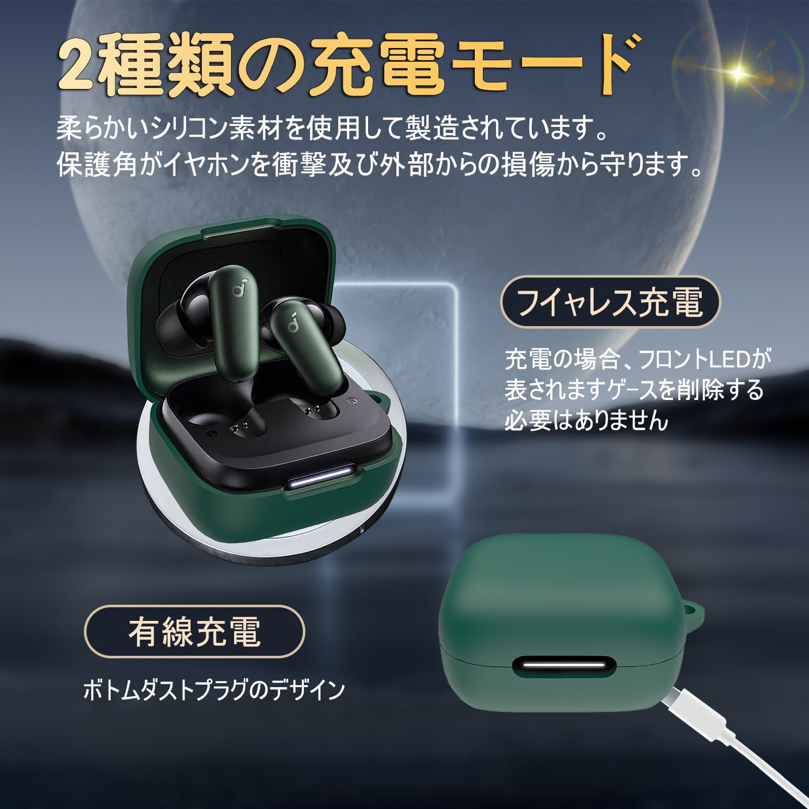 Amazon | For Anker Soundcore P31iイヤホン保護ケース全面耐衝撃保護 