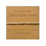 Binami Morse Code Bracelet Adjustable Bracelet Beads on Silk Cord Friendship Inspirational Jewelry Gifts for Her