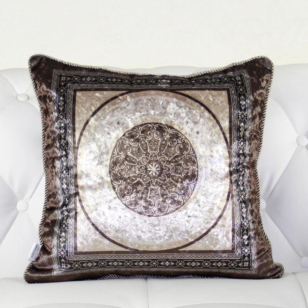 Coussin de tête de lit style européen en velours élégant 45x45 cm