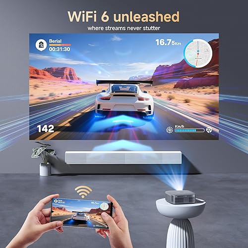 Miniatura 7 de Corto alcance1200ANSIAplicaciones integradas Proyector 4K con WiFi y Bluetooth, TOF Auto Focus Keystone Smart Projector para Dolby Audio Home
