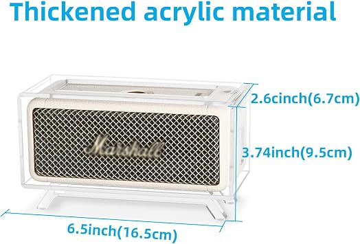 Desktop Speaker Stand, Acrylic Table Holder for Marshall Emberton/Emberton II/Emberton III Portable Speaker (Transparent)