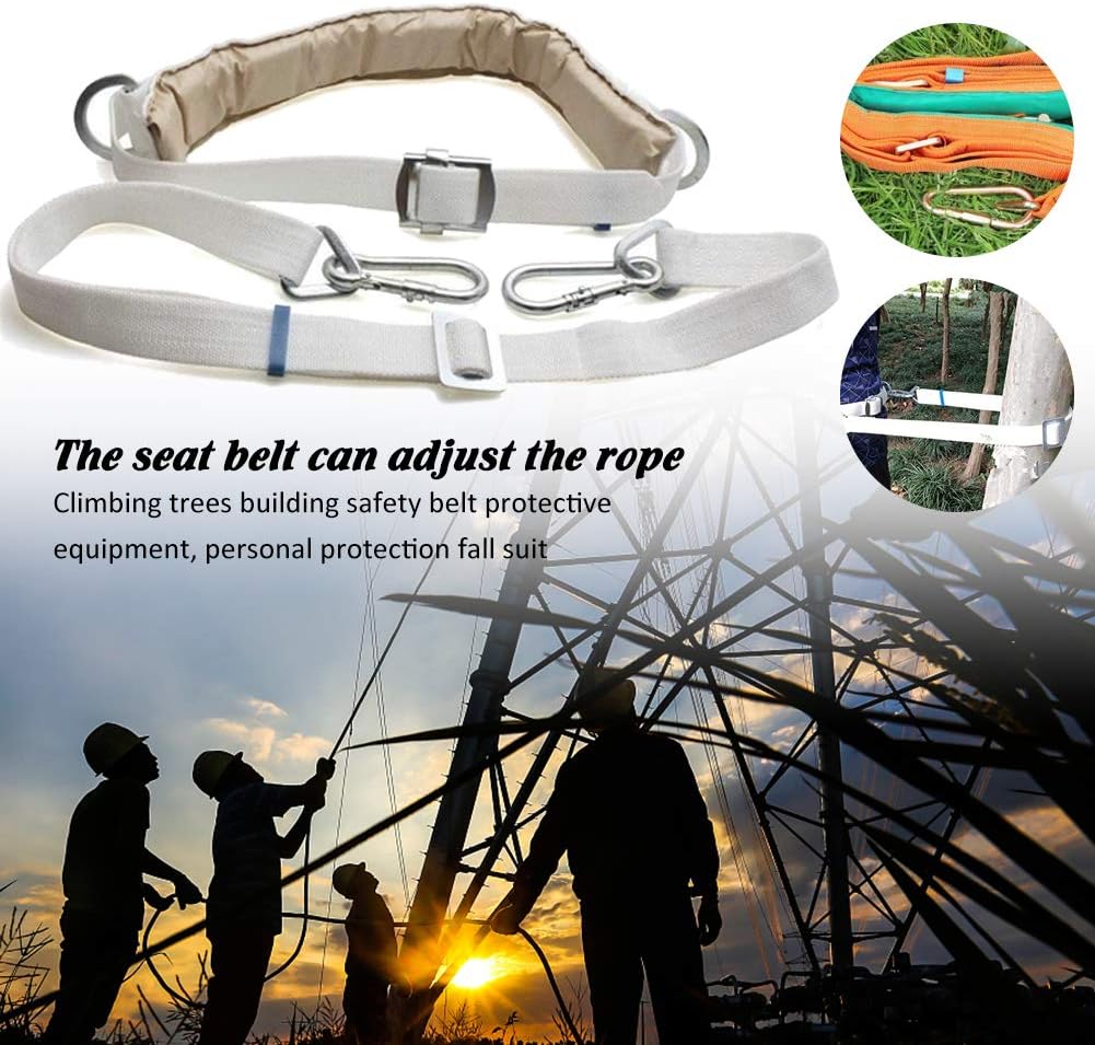 Best Cyber Deals 🔥 Safety Belt with Adjustable Lanyard, Hunting Safety Harness, Tree Climbing Belt Personal Protection Fall Arrest Kit for Hunting, Hanging Stand, Trimming Tree, Adjustable 34 - 59 (white) 🛒 Flash Sale Safety Belt with Adjustable Lanyard, Hunting Safety Harness, Tree Climbing Belt Personal Protection Fall Arrest Kit for Hunting, Hanging Stand, Trimming Tree, Adjustable 34 - 59 (white)