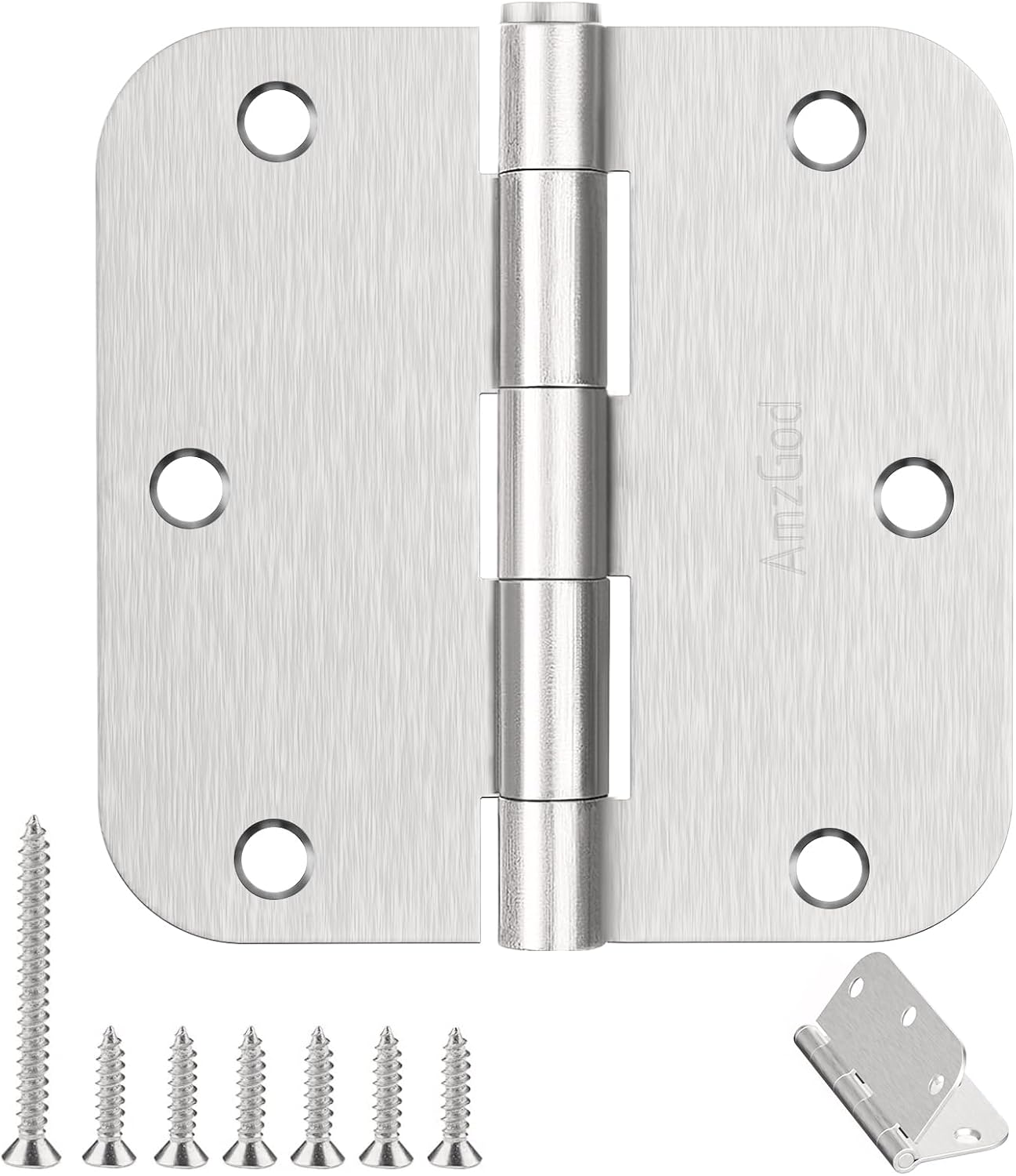AmzGod Door Hinges Brushed Nickel 108 Pack Nickel Door Hinges 3.5