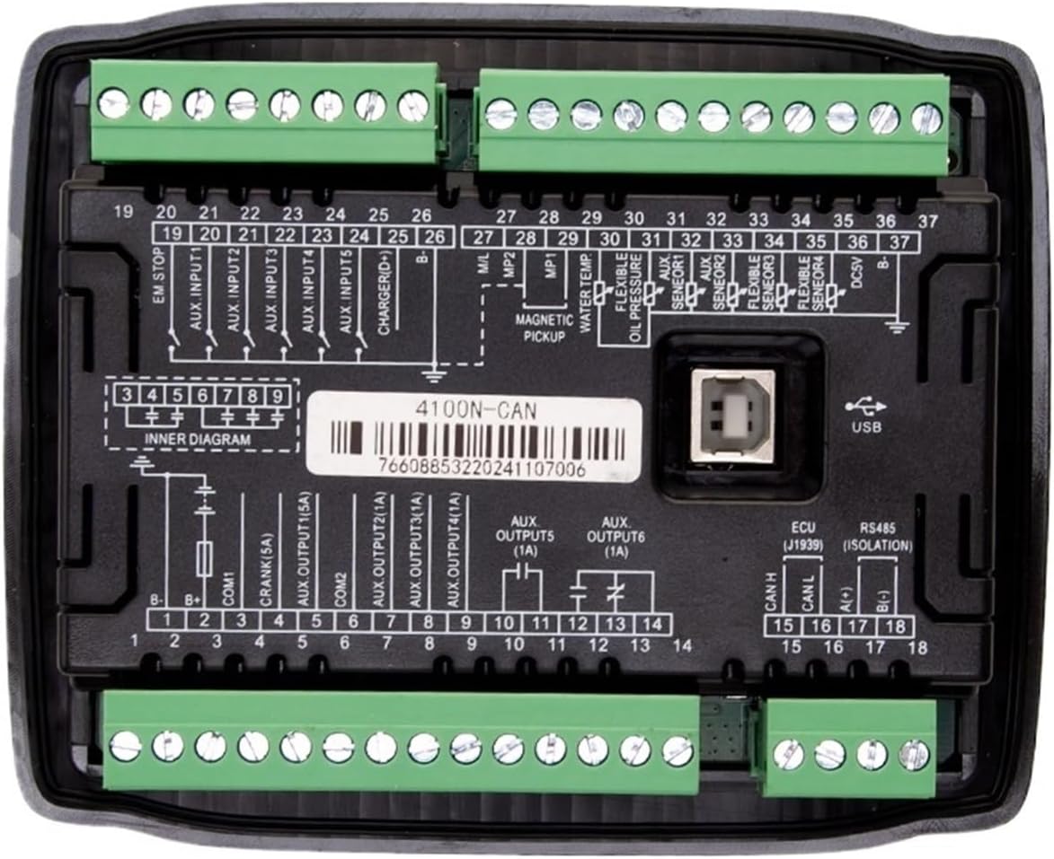 4100N-CAN Compatible HEM4100 Engine Controller Display Auto Start Stop Control Module with CANBUS RS485 USB Ports
