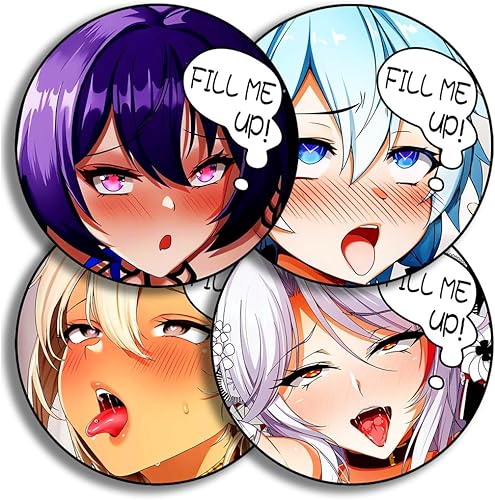 Calcomanías creativas de anime para rellenar el tanque de combustible, calcomanías de vinilo impermeables para caravana, caravana, parabrisas, 4