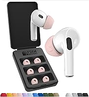 Vista 18 de Foam Masters - Almohadillas de repuesto de espuma viscoelástica para AirPods Pro de 1a y 2a generación, 3 pares, Black Magic versión 6.0, cómodas