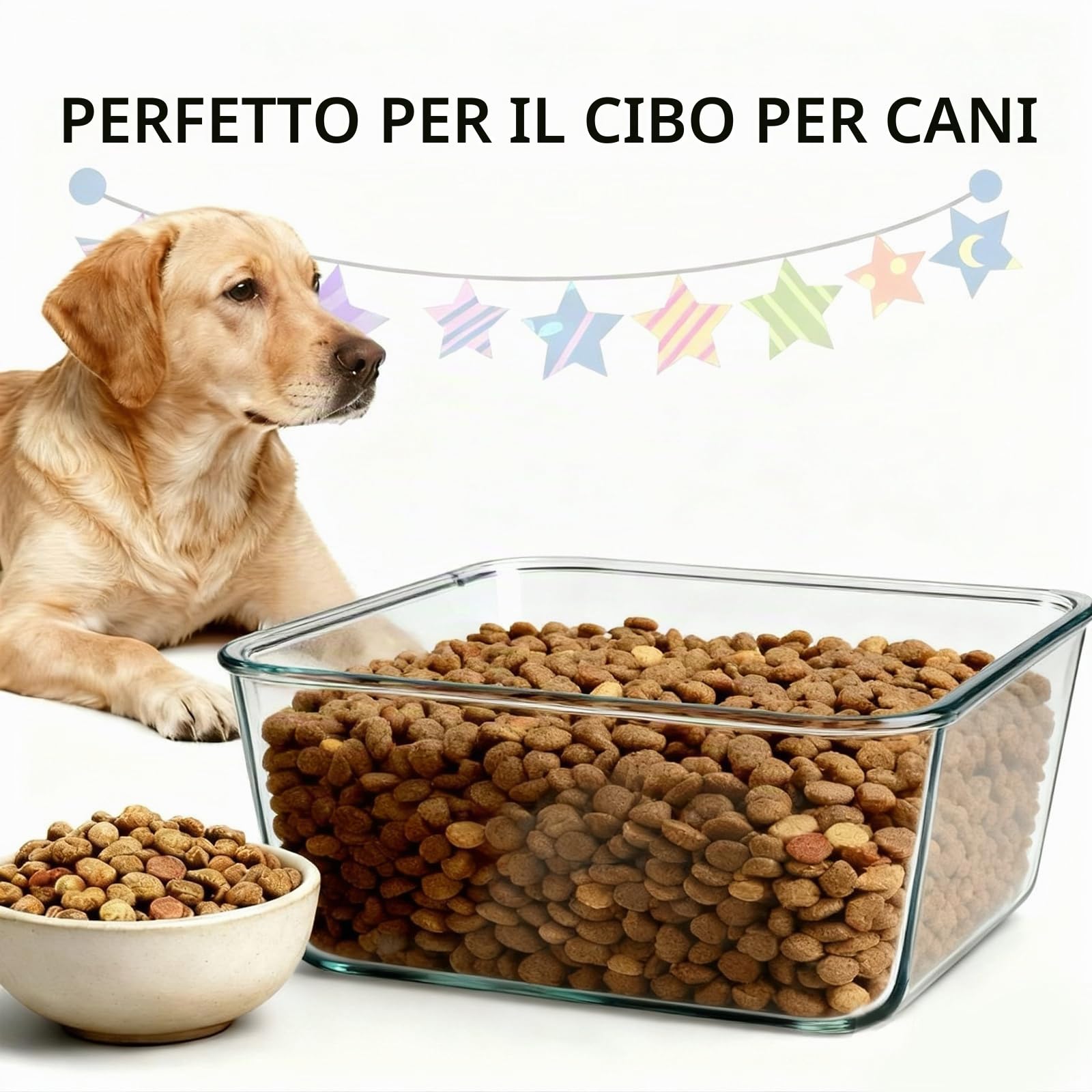 Grandi contenitori in vetro con coperchi, grandi contenitori per alimenti per marinata per rosticceria, pollo, preparazione di tacchino, anguria, potluck, XL XL extra large, contenitori ermetici per