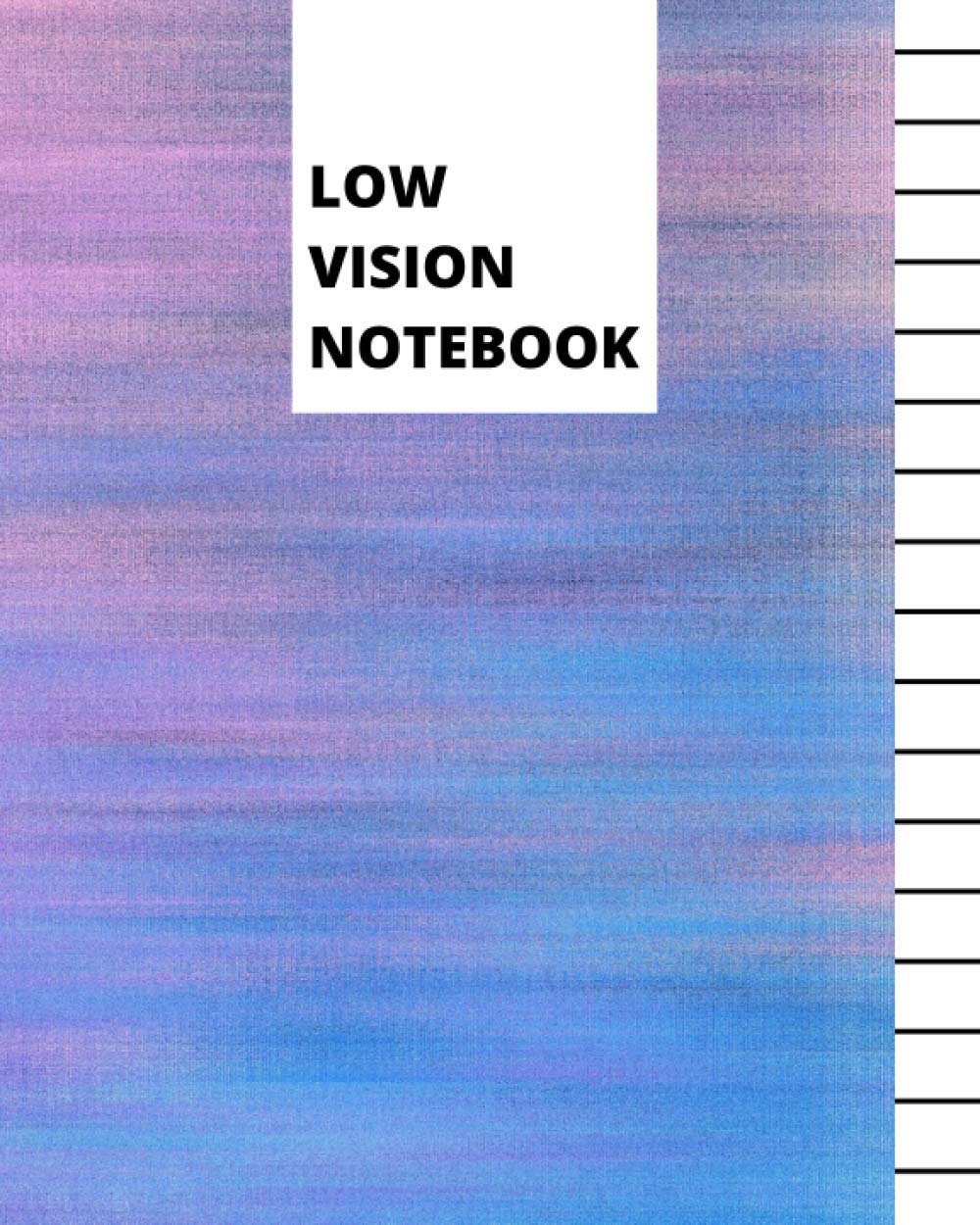 Low Vision Notebook Bold Lined Paper For Visually Impaired Rustic