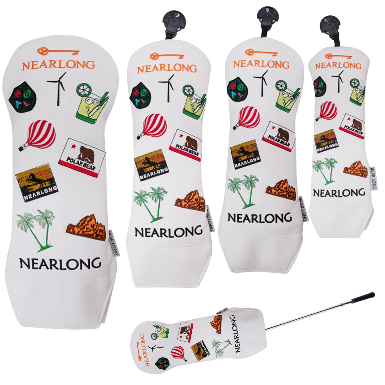 Mallet Putter Head -Tartover, Putter Head Cover Mallet,Cubiertas de Putter de mazos de Golf PU | Soft Wrap Long Neck con Forro de Accesorios Deportivos al Aire Libre para Mujeres, Hombres