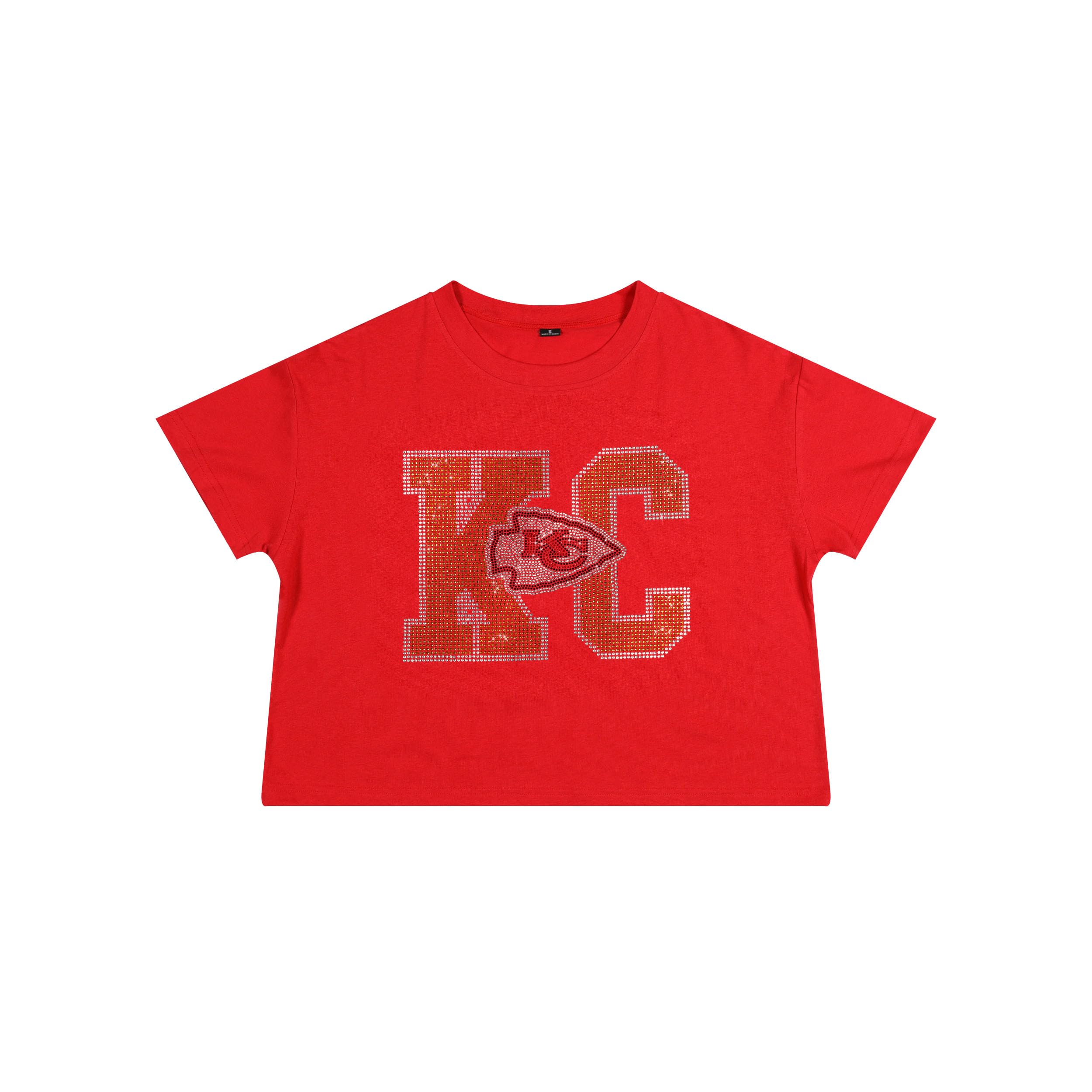 FOCO Damen NFL Team Strass Logo Crop Top