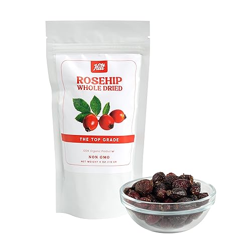 HITT Bayas Secas Orgánicas Rosa Mosqueta Té de Rosa Mosqueta Bayas enteras 4 oz.3.99 oz