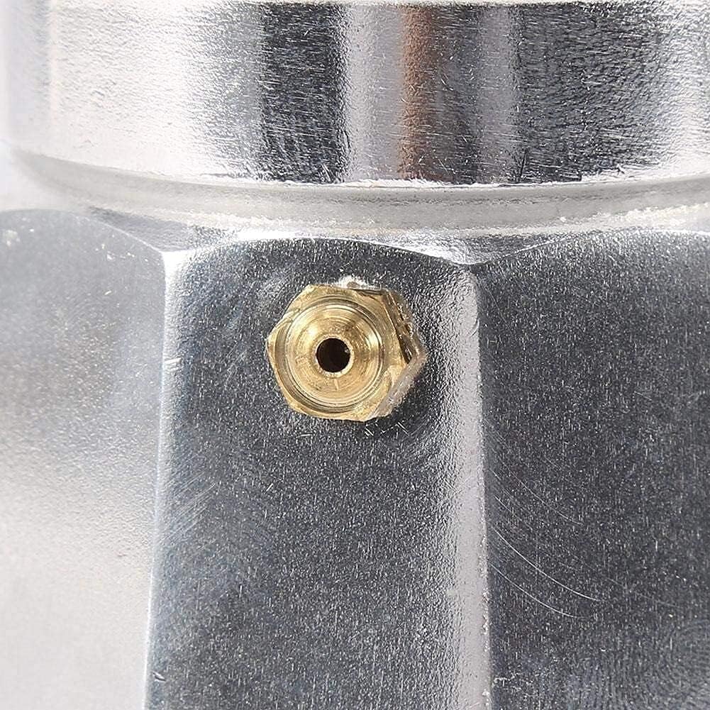 Coffee Maker Stove 3/6/9/12 Cups Aluminum Type Moka Pot Espresso Coffee Maker Stove Home Office Use Hot (Color : Silver, Size : 600ML 12cups) (Silver 150ML 3cups)