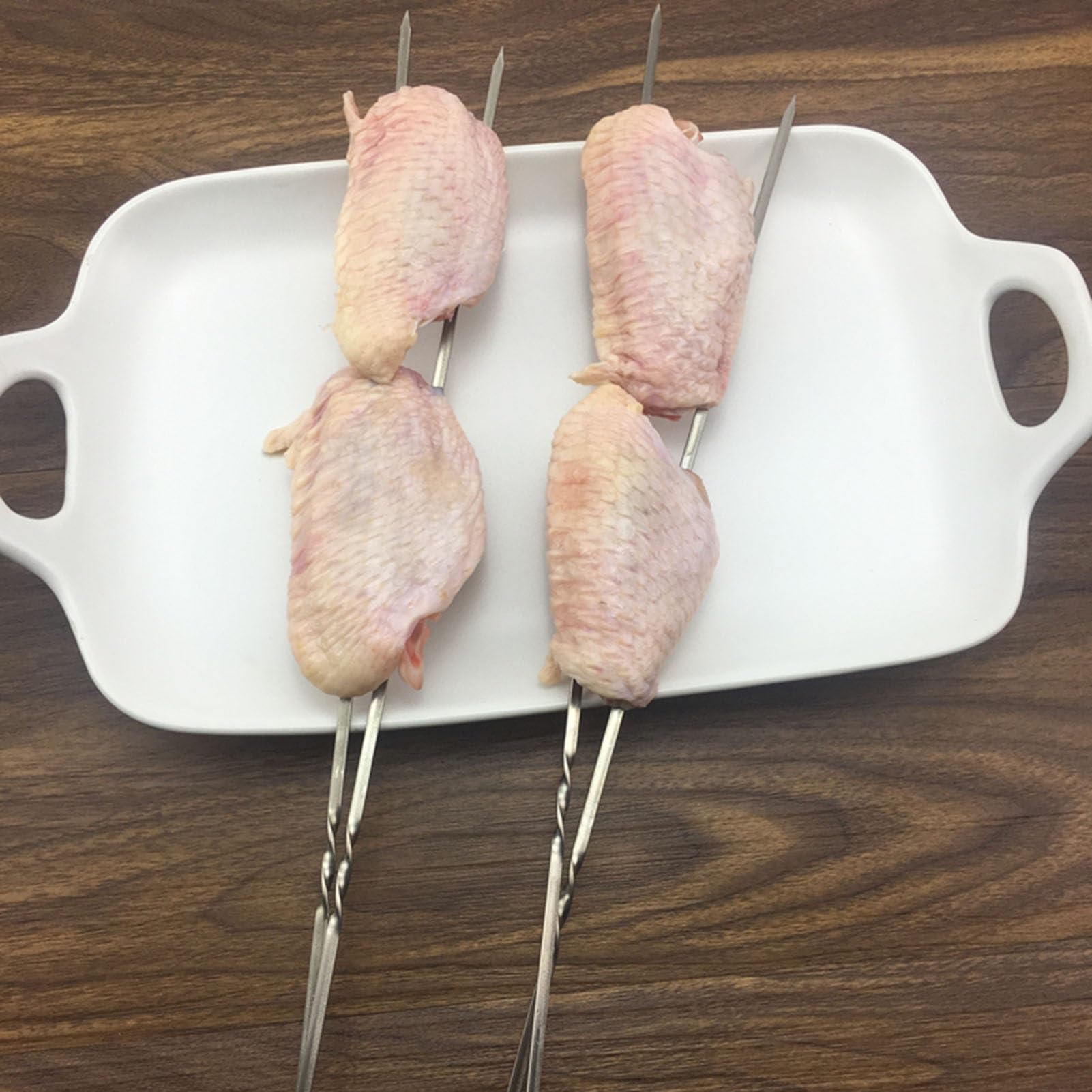 30-1000 Pinchos for Asar, pincho for Barbacoa Reutilizable, Pasador for Barbacoa de Utensilios de Cocina, for Carne, camarones, Pollo, Verduras (Size : 200)