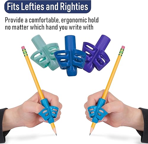 Miniatura 7 de Pencil Grip The Classics DUO Grip - Ayuda de escritura ergonómica, para usuarios diestros o zurdos, colores surtidos, paquete de 12 (TPG-17212)