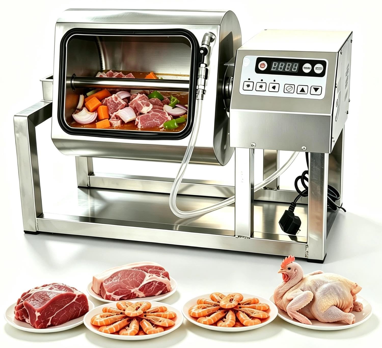 Tumbler marinatore professionale carne da 18 L, Macchina marinatura carne