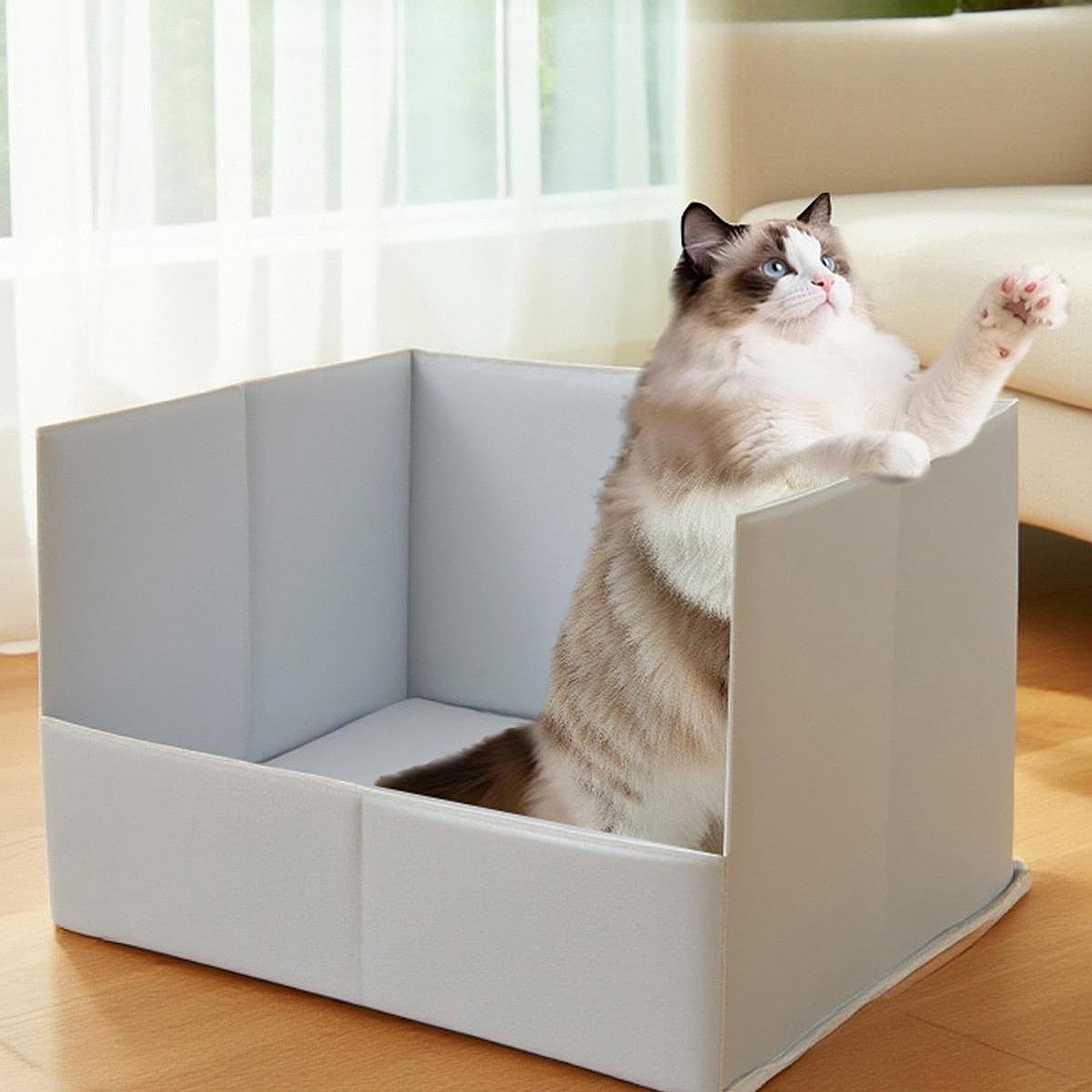 Toilette Pieghevole per Cani con Bordi Alti, Ideale per Cuccioli E Gatti (Adatta Anche per Uso Interno), L 113cmx85cmx41cm