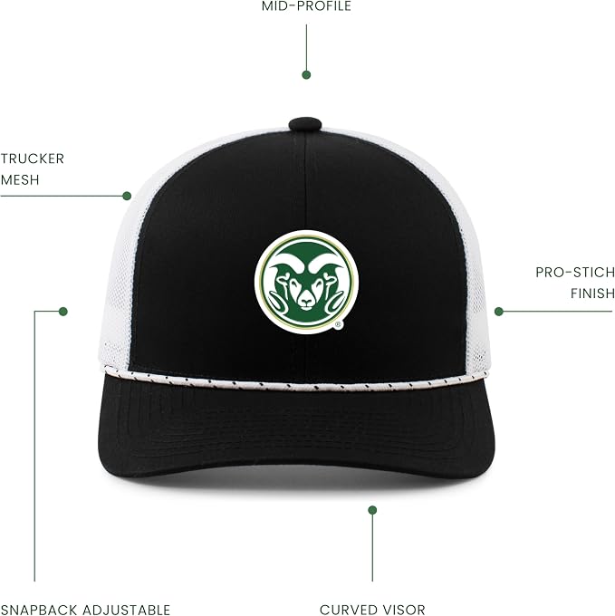 Gorra trucker con visera y trenzado miniatura 4